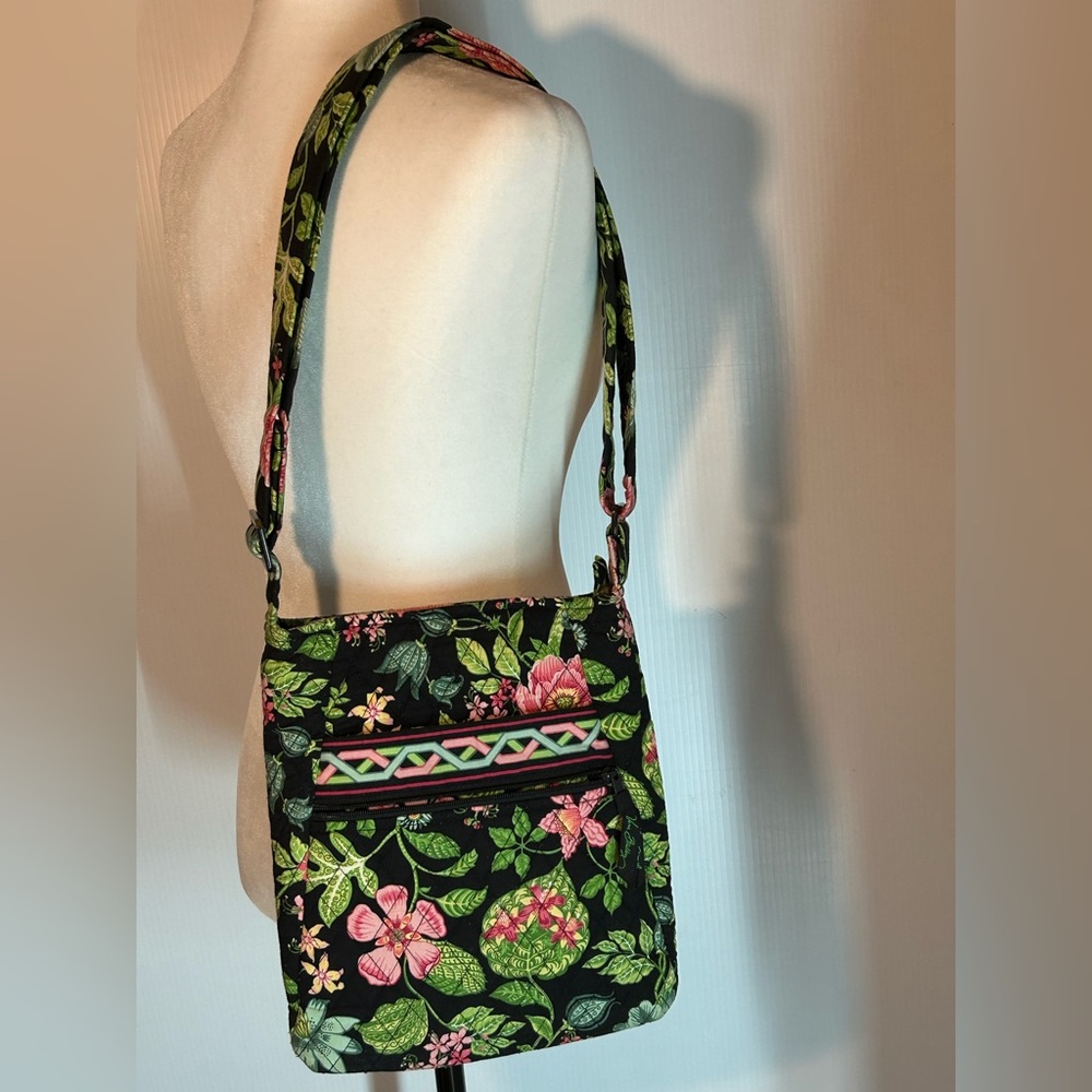 Vera Bradley Floral Cotton Crossbody Shoulder Purse Bag